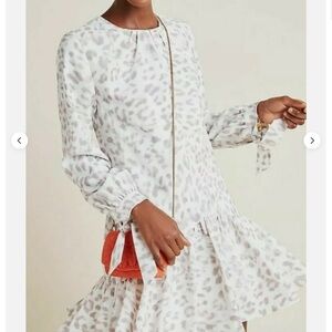 Anthropologie Felix Tunic swing Dress by Mare Mare leopard print Anthropologie L